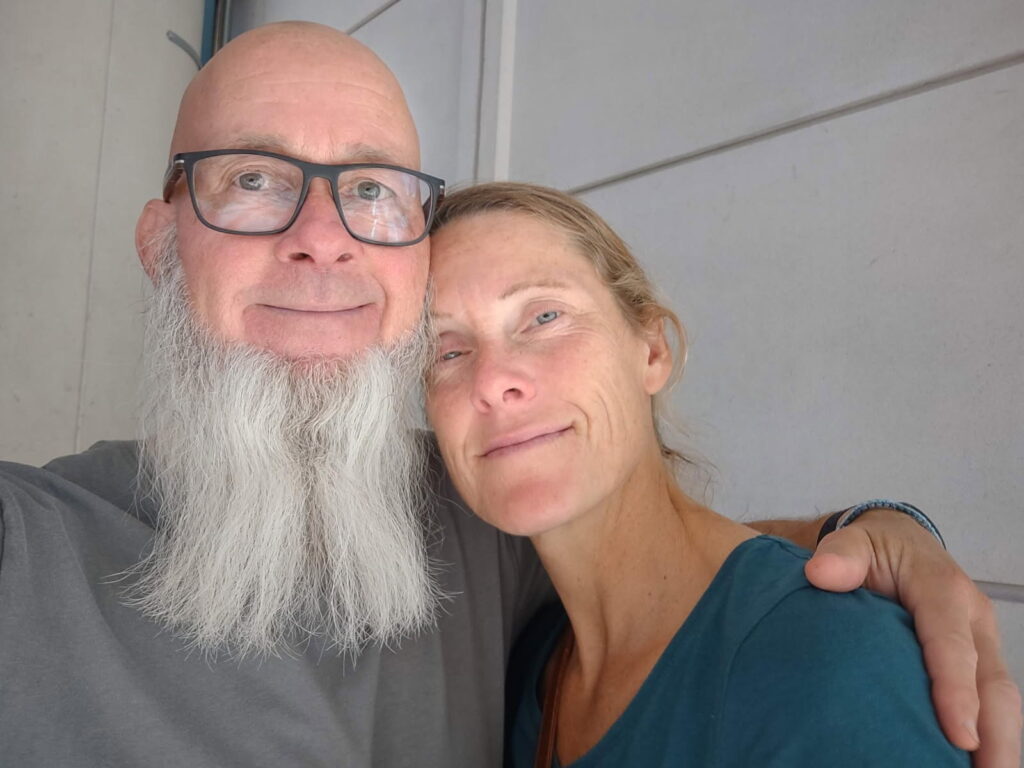 Bild på Peter och Maria som även pryder inbjudningskorten.